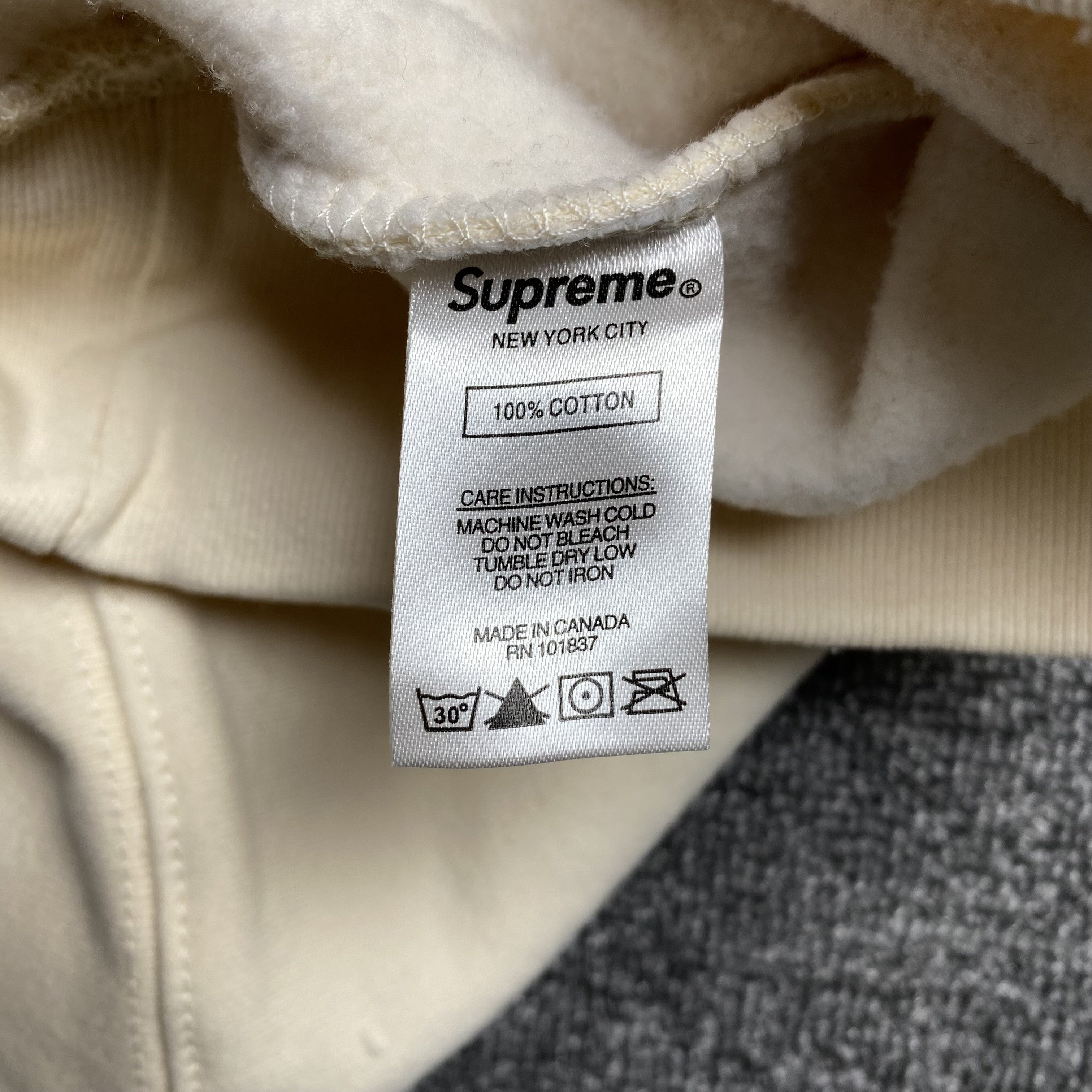 SUPREME X TIMBERLAND SWEATSHIRT NATURAL