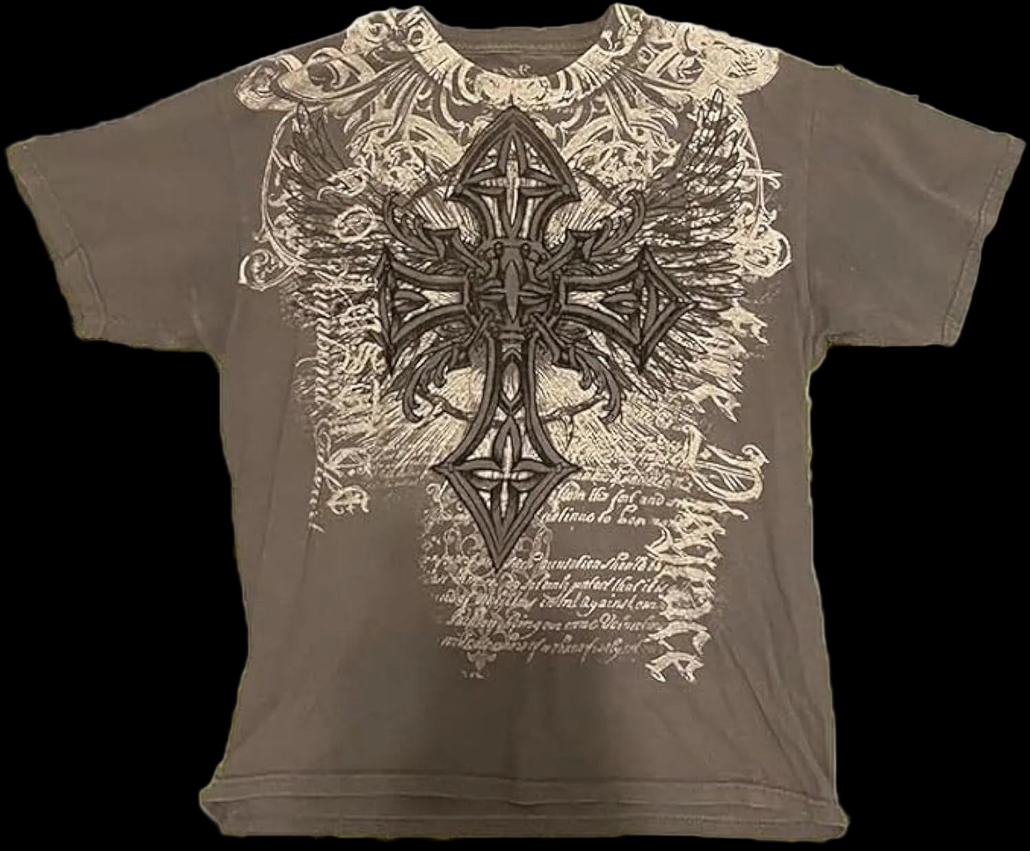 Men'S Y2K Vintage T-Shirt Gothic Cross Graphic Print T-Shirt round Neck Short Sleeve Tops