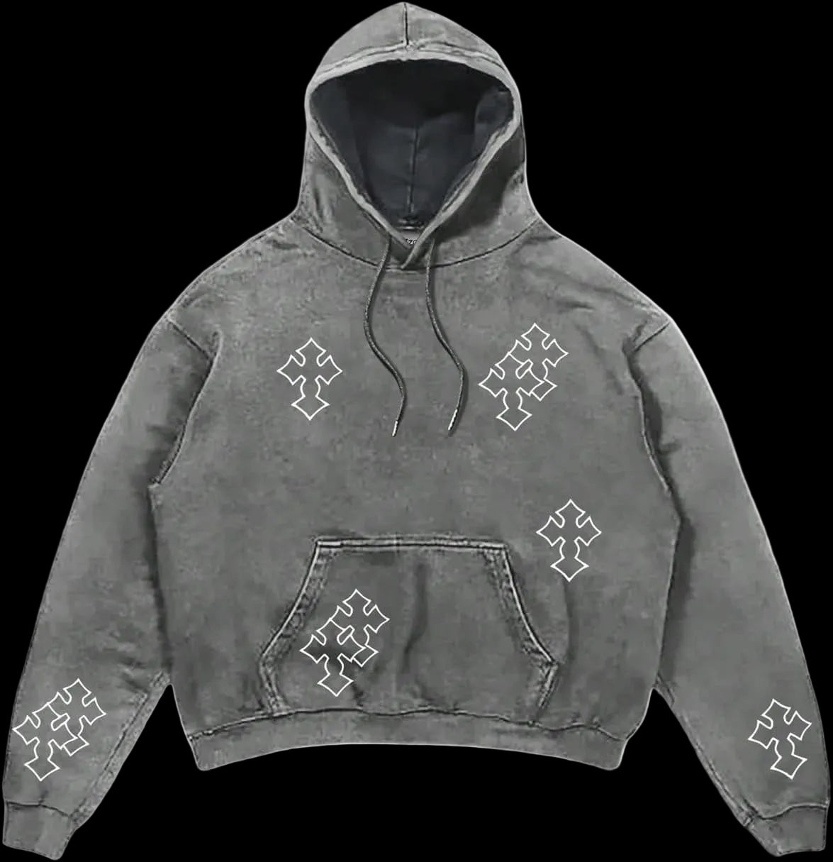 Men'S Cross Graphic Hoodies Oversized Hip Hop Lightweight Pullover Sweatshirt