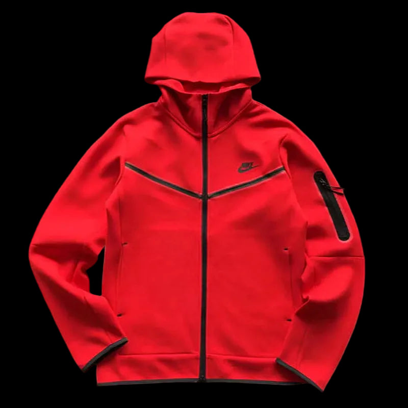 NIKE TECH FLEECE HOODIE X UNIVERSITY RED