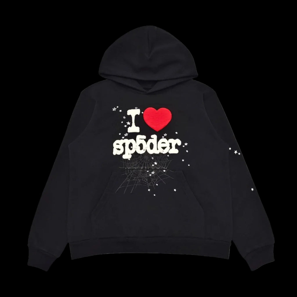 SP5DER I HEART SP5 SOUVENIR HOODIE BLACK