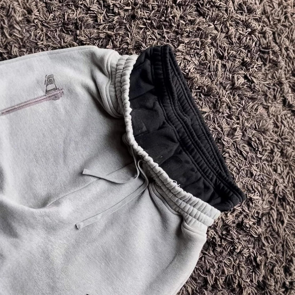 Double Waisted Sweatpants Graphic AK47 Y2K Baggy Sweatpants Men with Elastic Waisted Casual Wide Leg Pants Streetwear