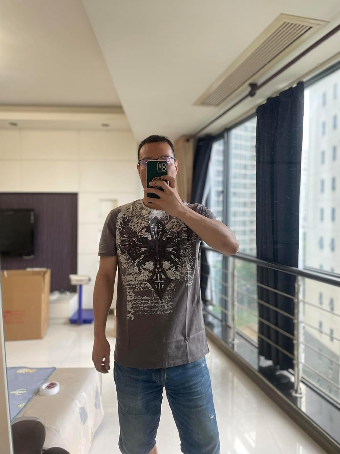 Men'S Y2K Vintage T-Shirt Gothic Cross Graphic Print T-Shirt round Neck Short Sleeve Tops