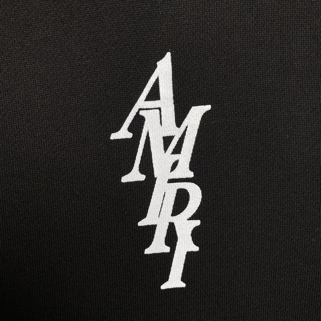 AMIRI LETTER LOGO HOODIE BLACK
