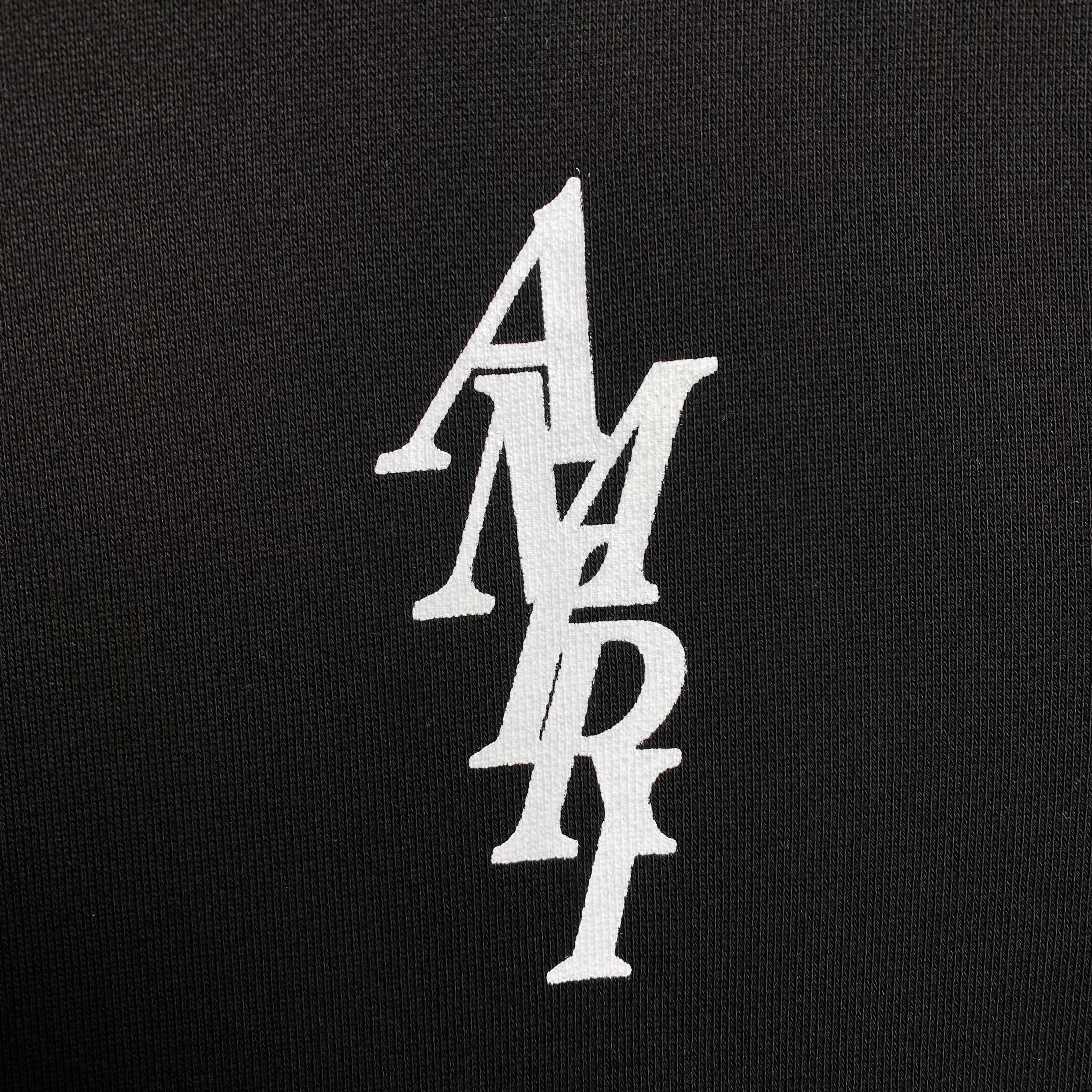AMIRI LETTER LOGO HOODIE BLACK