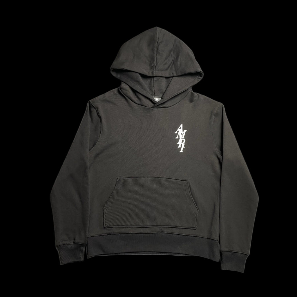 AMIRI LETTER LOGO HOODIE BLACK