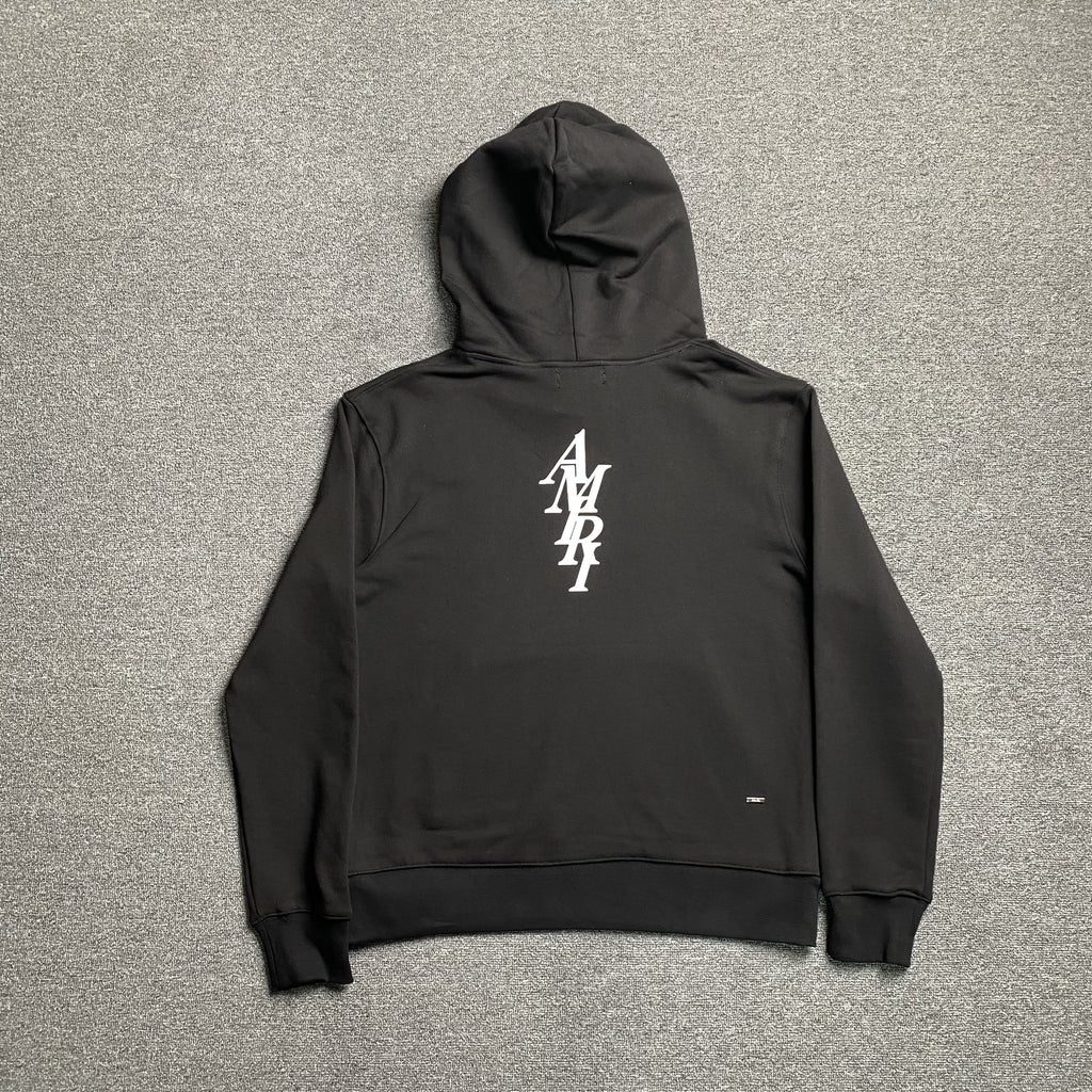 AMIRI LETTER LOGO HOODIE BLACK