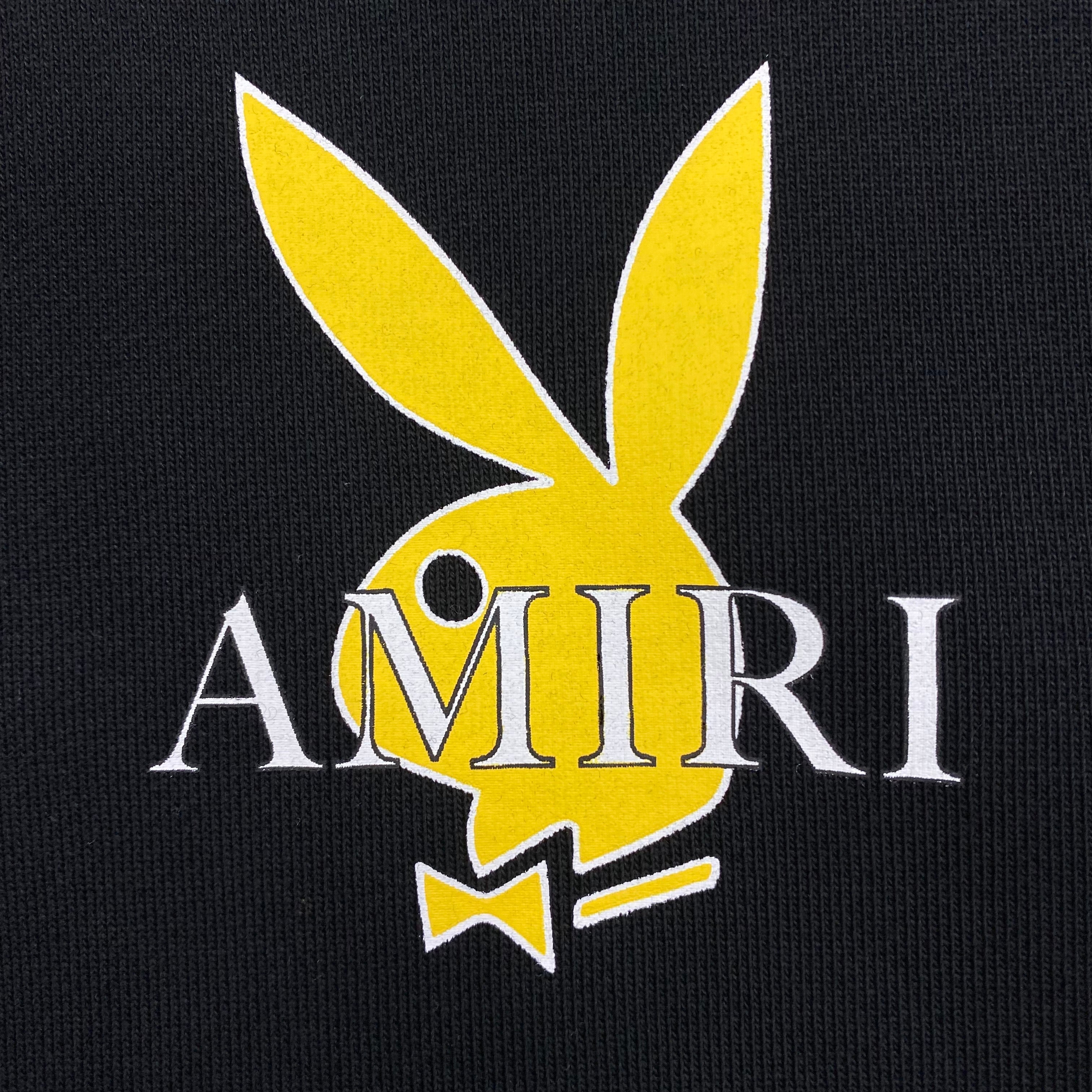 AMIRI PLAYBOY LOGO HOODIE BLACK YELLOW