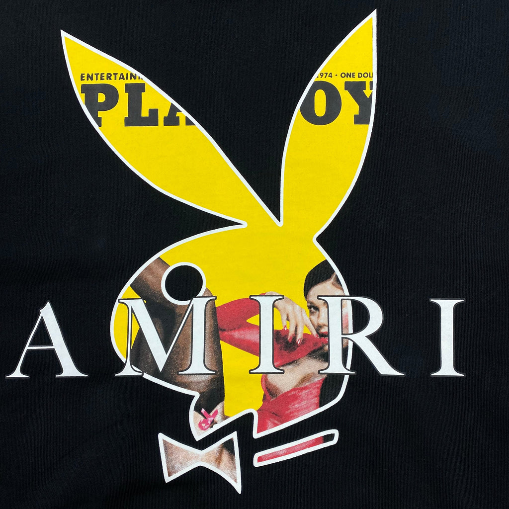 AMIRI PLAYBOY LOGO HOODIE BLACK YELLOW