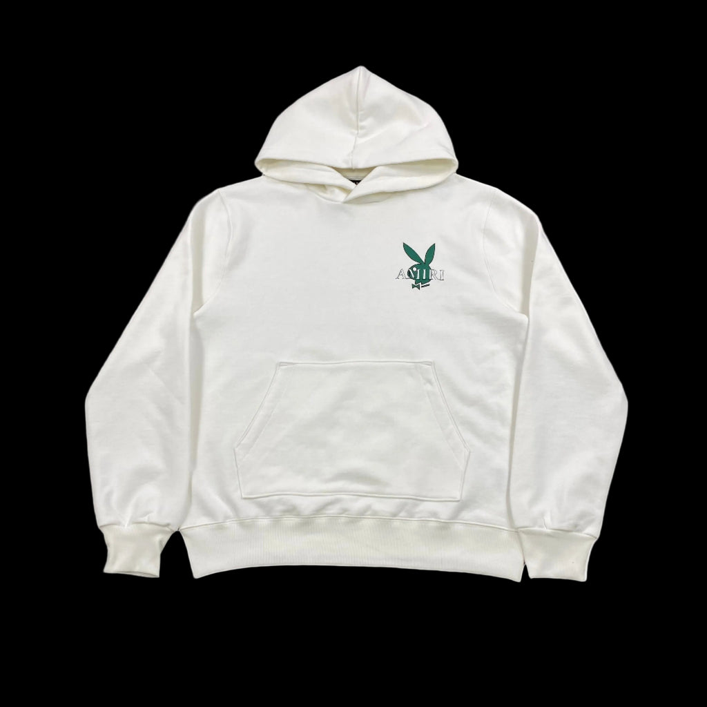 AMIRI PLAYBOY LOGO HOODIE WHITE GREEN