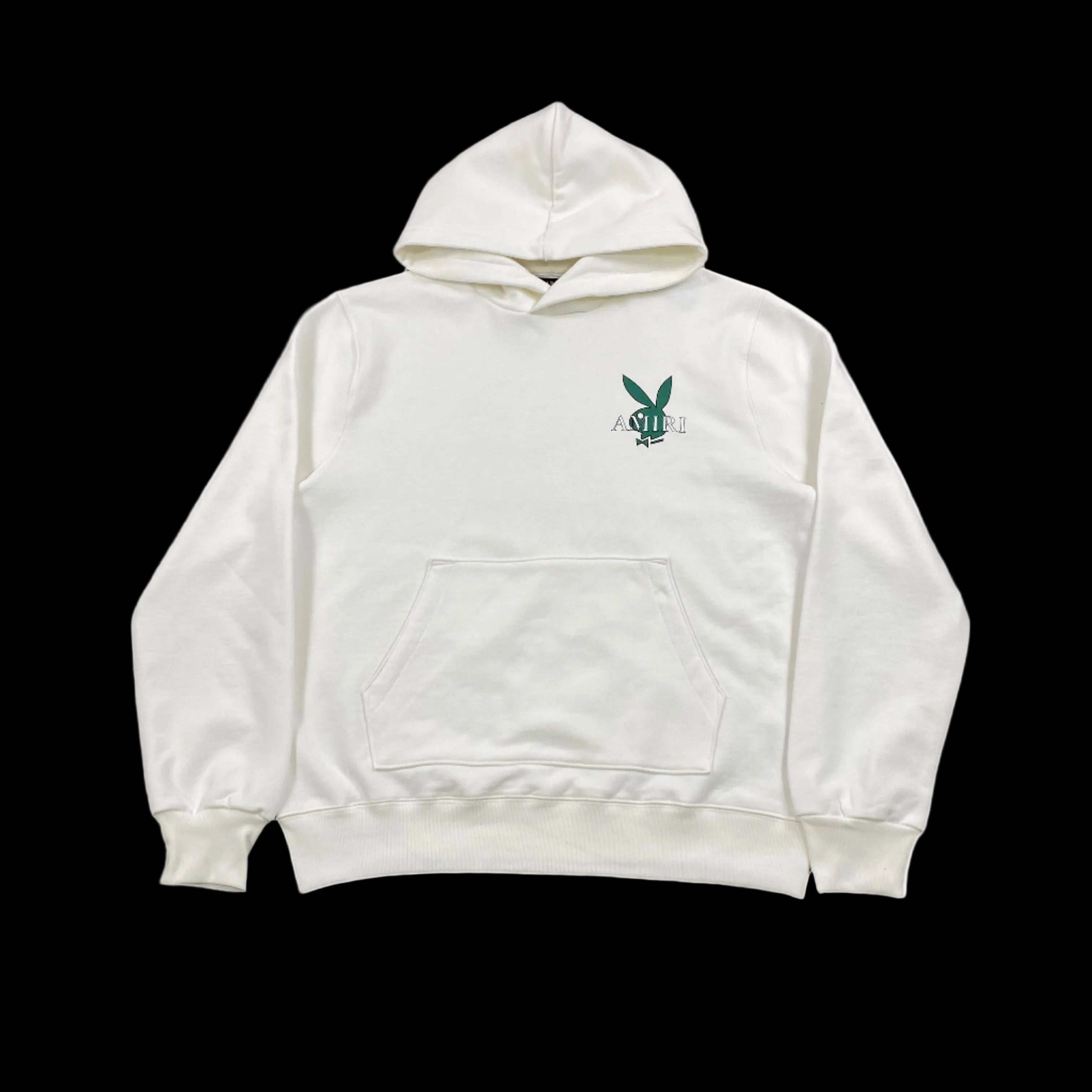 AMIRI PLAYBOY LOGO HOODIE WHITE GREEN
