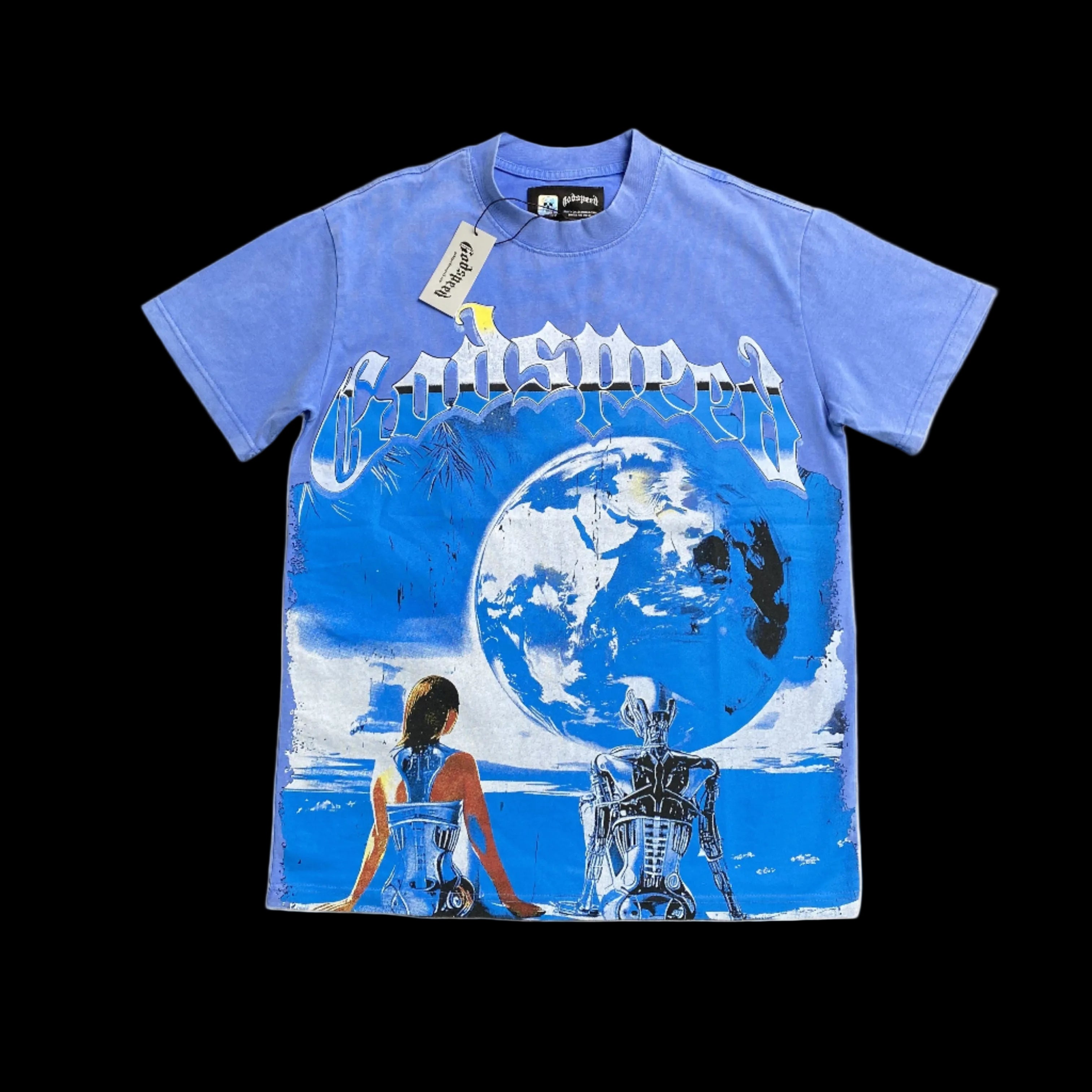 GODSPEED ARTIFICIAL LOVE T-SHIRT WASHED BLUE