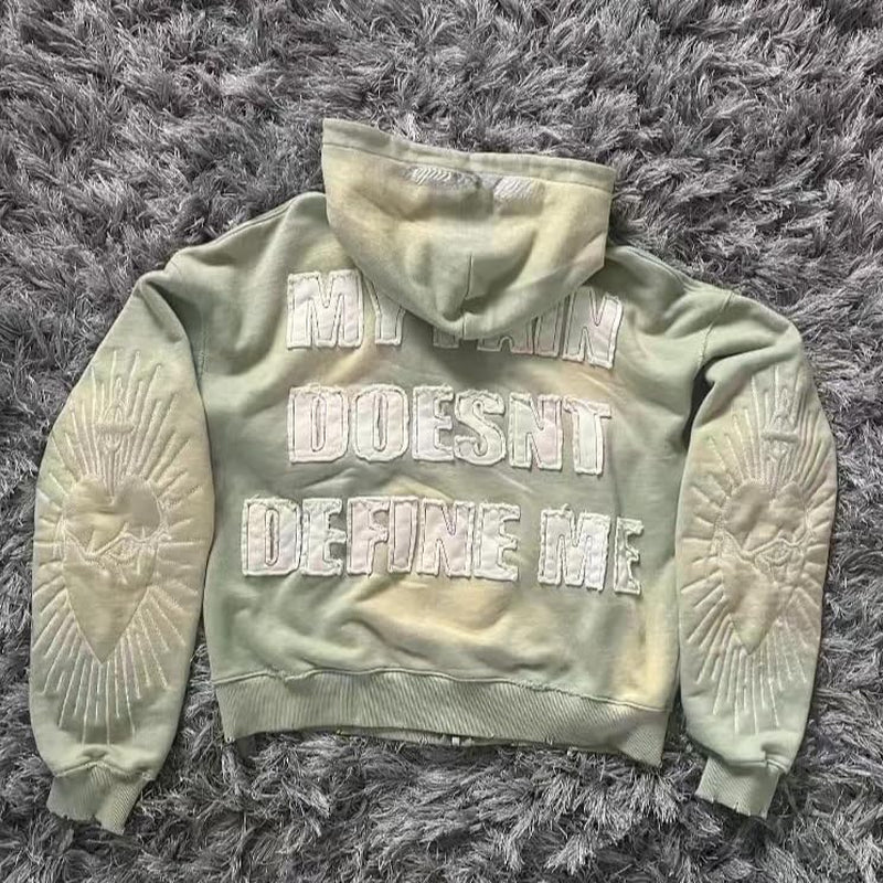 Y2K Grunge Zip up Hoodie Women Men Oversized Emo Goth 2000S Graphic Hoodie Streetwear Jacket Fall Baggy Sweatshirts