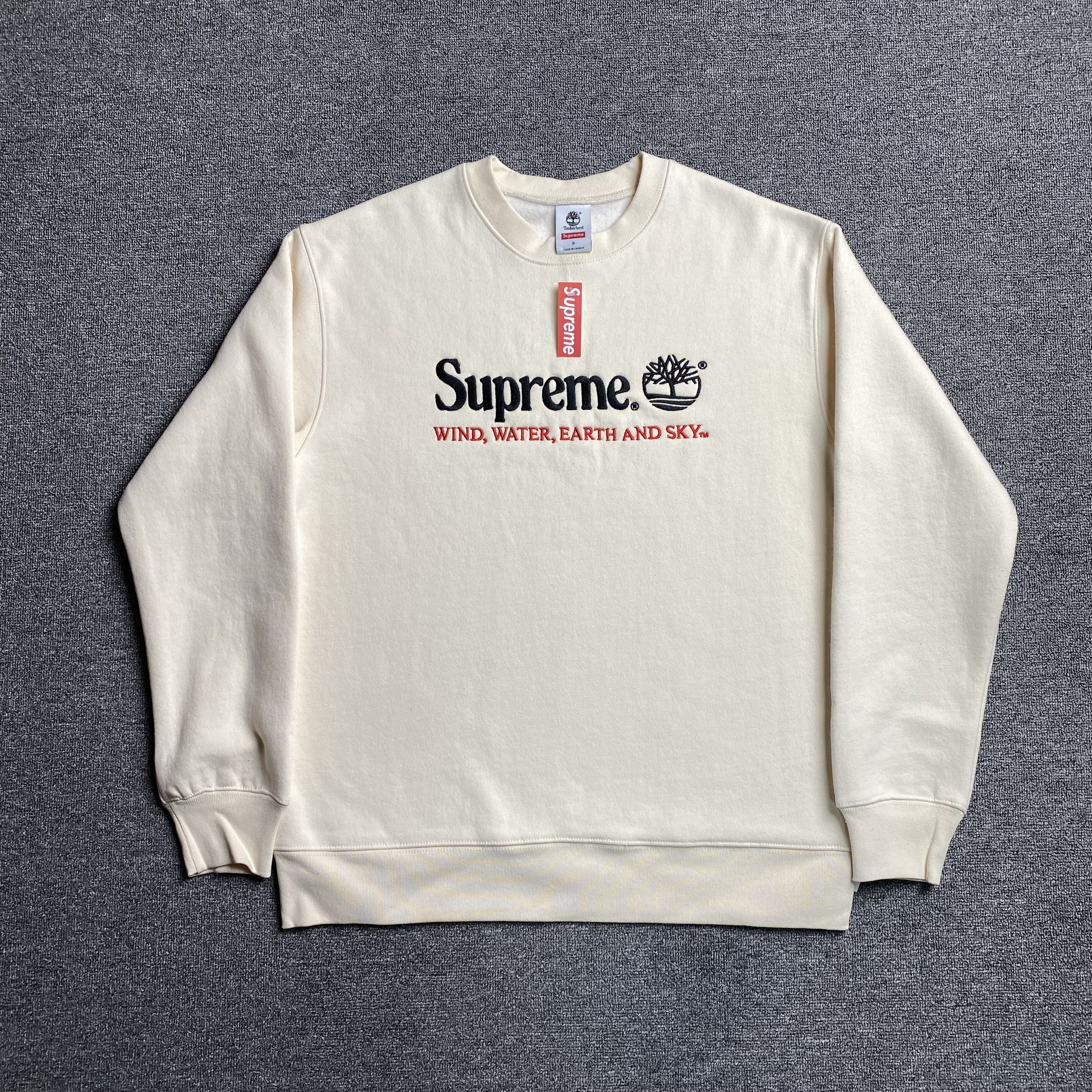 SUPREME X TIMBERLAND SWEATSHIRT NATURAL