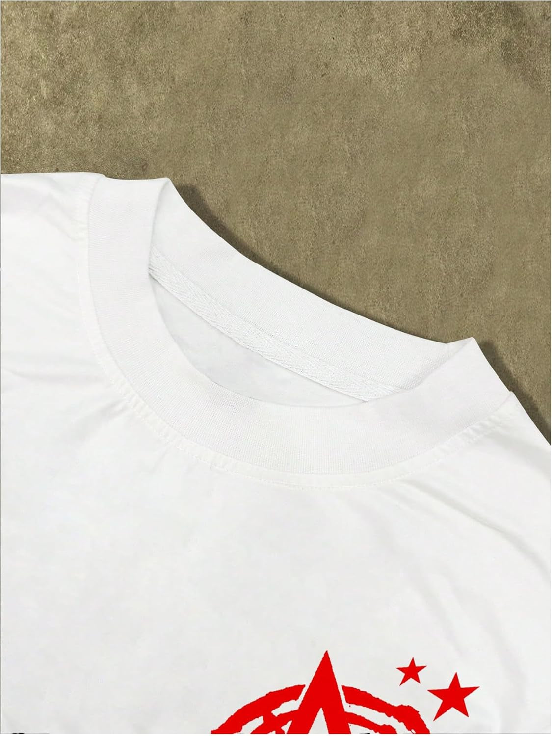 Men'S Graphic Tees Y2K Shirts Summer Letter Print Crew Neck Short Sleeve Casual T-Shirt Loose Top