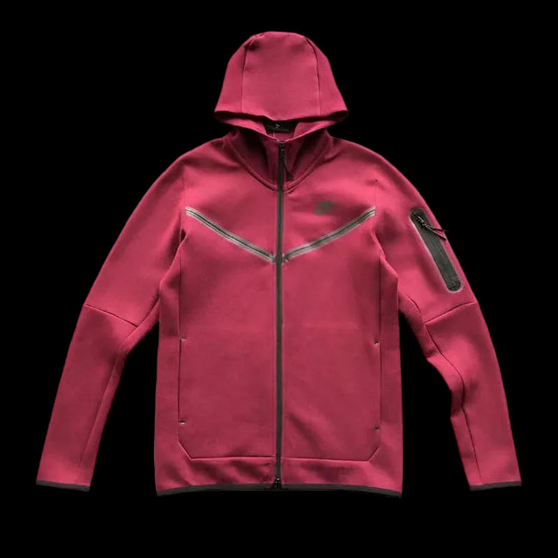 NIKE TECH FLEECE HOODIE X BURGUNDY