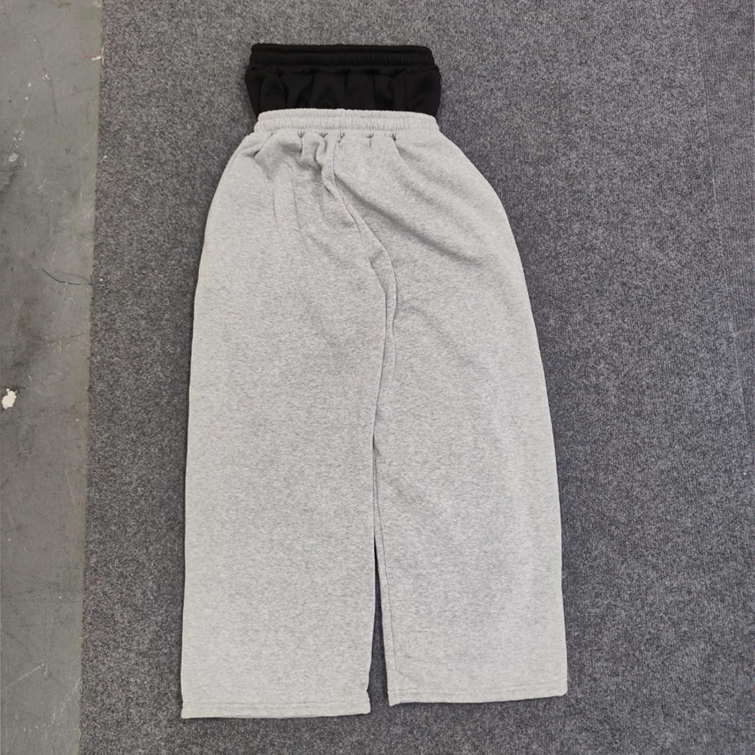 Double Waisted Sweatpants Graphic AK47 Y2K Baggy Sweatpants Men with Elastic Waisted Casual Wide Leg Pants Streetwear