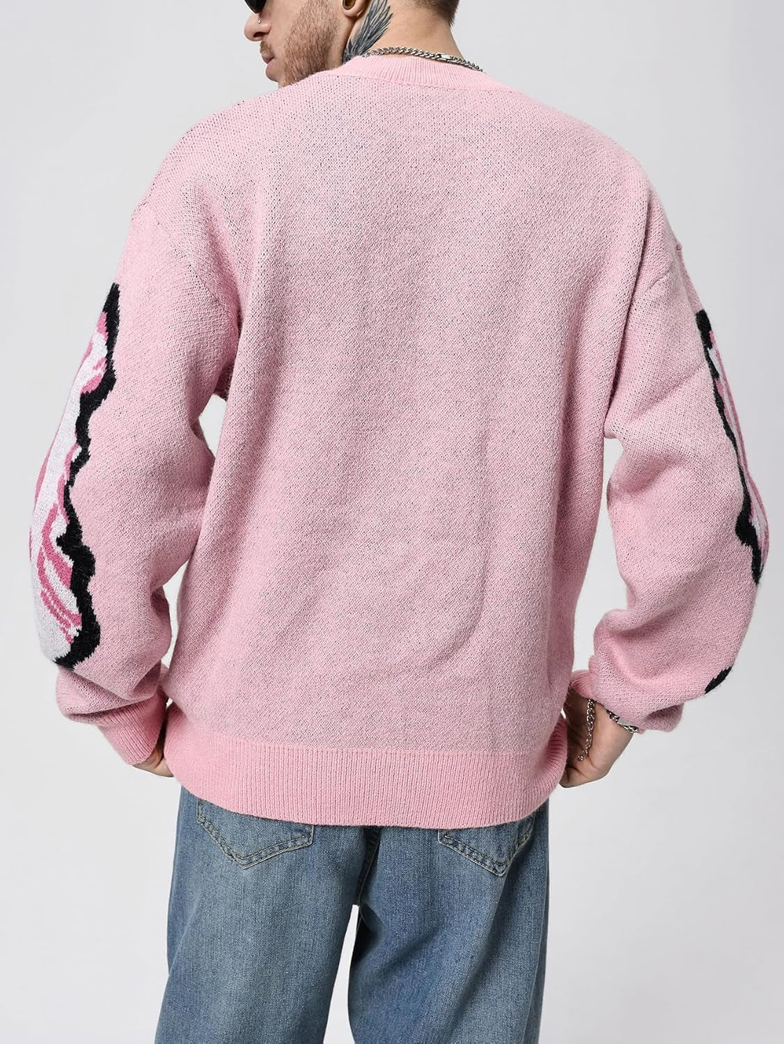 Men'S Y2K Skeleton Sweater Goth Grunge Skull Long Sleeve Pullover Jumper Graphic Alternative Sweaters