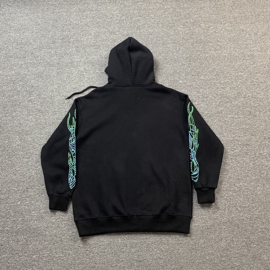 JUICE WRLD X SP5DER HOODIE BLACK